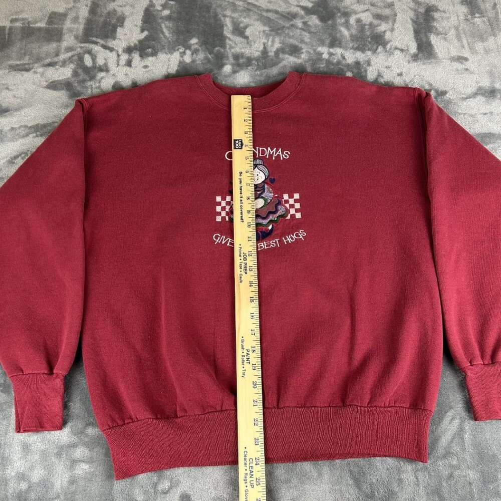 Vintage USA Made Cheek-O Grandmas Give The Best Hugs Crewneck Sweatshirt Large - Picture 5 of 8